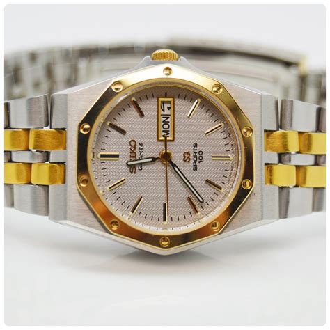 rolex seiko stainless steel sports 100 quartz|seiko sports 100 chronograph.